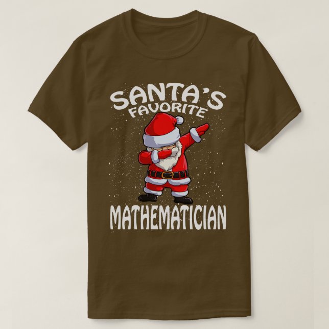 Santas Favorite Mathematician jul T Shirt (Design framsida)