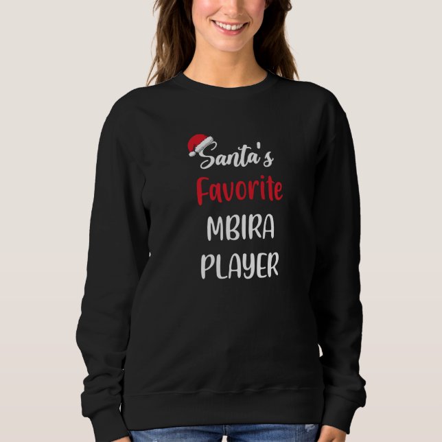 Santas Favorite Mbira Player  Christmas mbira T Shirt (Framsida)