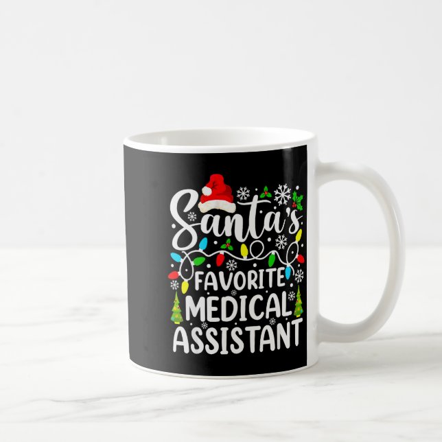 Santa's Favorite Medical Istant Funny Christmas  Kaffemugg (Höger)
