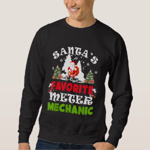 Santas Favorite Meter Mechanic-jul Lång Ärmad Tröja