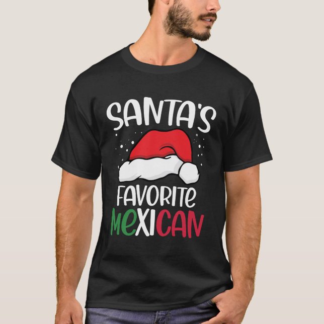 Santa's Favorite Mexican T Shirt (Framsida)