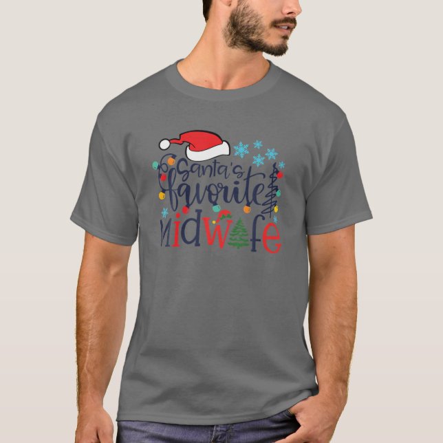 Santa's Favorite Midfru God jul Midfru G T Shirt (Framsida)