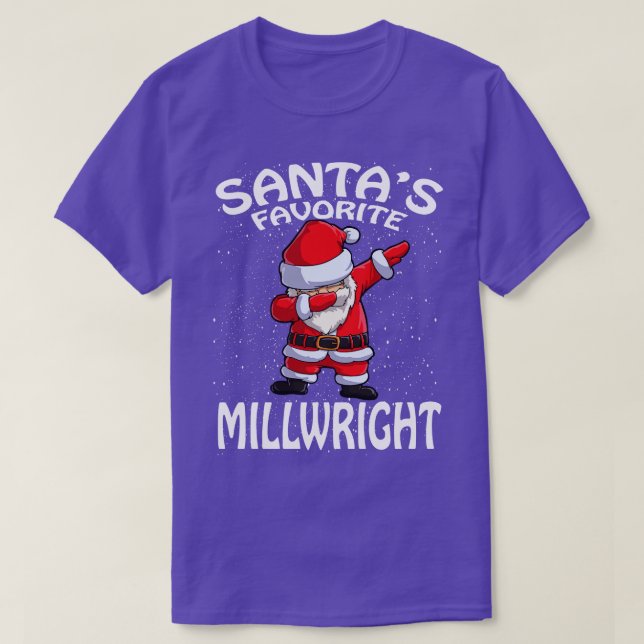 Santas Favorite Millwright jul T Shirt (Design framsida)