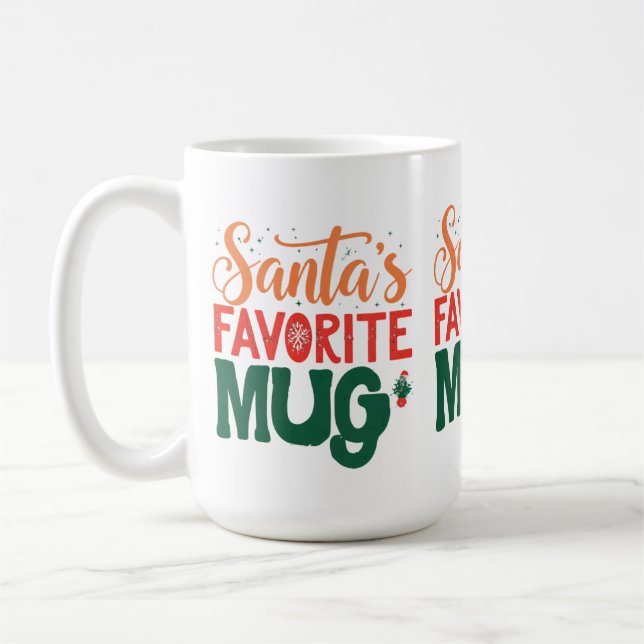 Santa's Favorite Mugg - Classic 15 oz Design (Vänster)