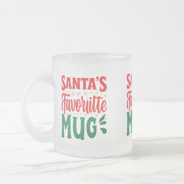 Santa's Favorite Mugg - Frosted Glass Delight (Vänster)