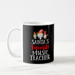 Santa's Favorite Music Teacher Finny julgrå Kaffemugg