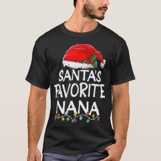 Santa's Favorite Nana jul Jultomten träd l T Shirt