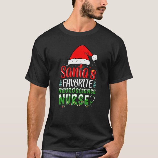 Santa's Favorite Neuroscience Nurse Christmas Neur T Shirt (Framsida)
