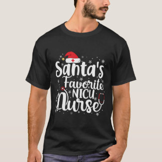 Santa's Favorite Nicu Nurse God jul Cute N T Shirt