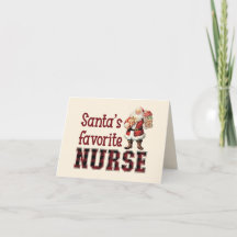 Santa's Favorite Nurse, julkort för sjuksköterska