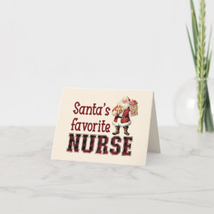 Santa's Favorite Nurse, julkort för sjuksköterska Helgkort