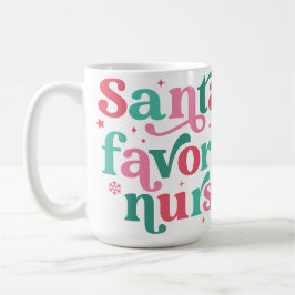 Santa's Favorite Nurse Kaffemugg