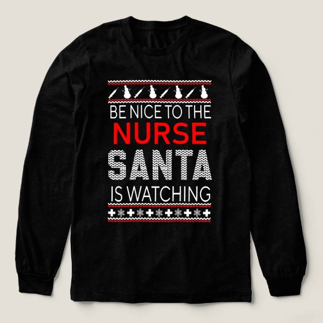 Santa's Favorite Nurse Professional Funny Christma T Shirt (Design framsida)
