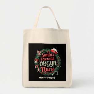 Santa's Favorite OBGYN Nurse Anpassade Treat Tygkasse