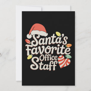 Santa's Favorite Office Personal jul Ljus Julkort