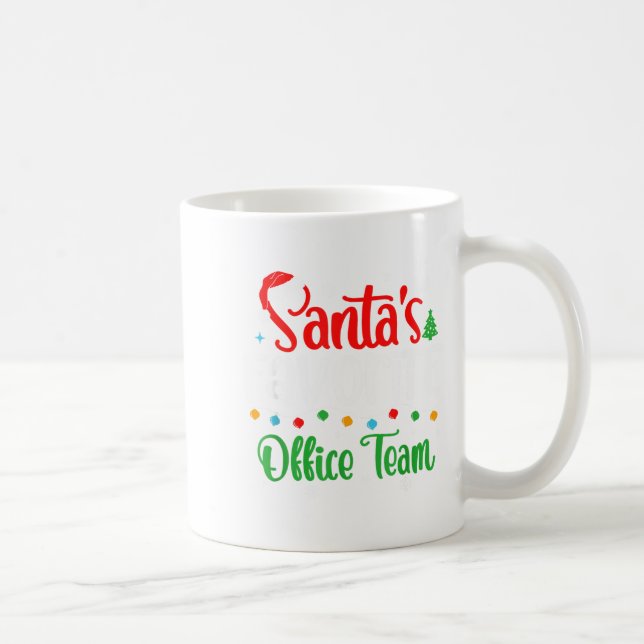 Santa's Favorite Office Team Christmas Lights Sant Kaffemugg (Höger)