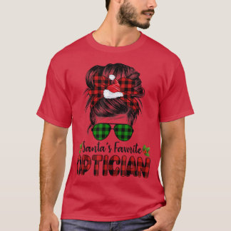 Santas Favorite Optician Red Play Funny Santa Chr T Shirt