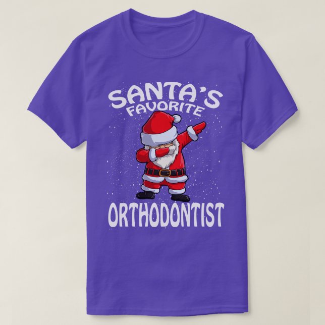 Santas Favorite Orthodontist jul T Shirt (Design framsida)