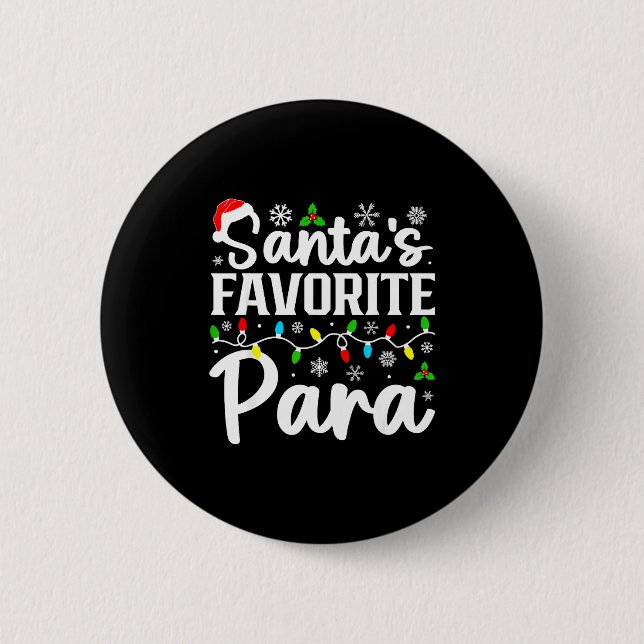 Santa's Favorite Para Funny Christmas Family Match Knapp (Framsida)