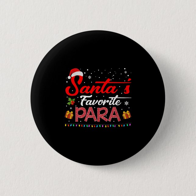 Santa's Favorite Para jul ParaProfessional T Knapp (Framsida)