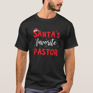 Santas Favorite Pastor Minister jul Pajama T Shirt