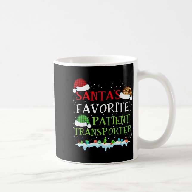 Santa's Favorite Patient Transrter Fun Christmas  Kaffemugg (Höger)