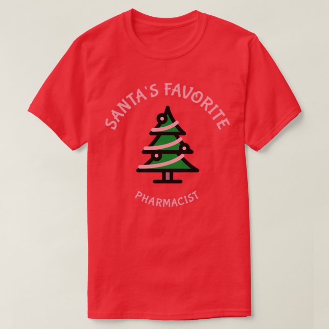 Santas Favorite Pharmaci 7 T Shirt (Design framsida)