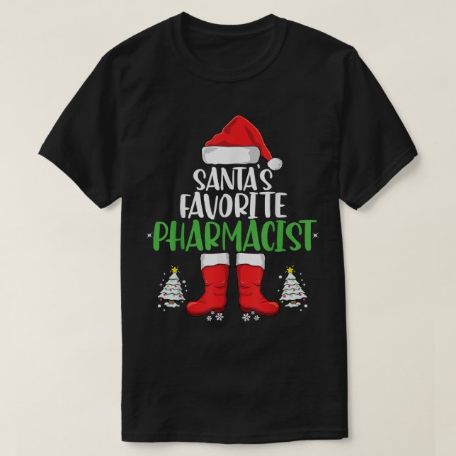 Santa's Favorite Pharmacist Family Matching Christ T Shirt (Design framsida)