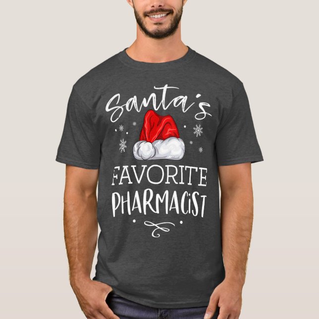 Santas Favorite Pharmacist Pajama julklapp T Shirt (Framsida)