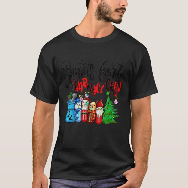Santas Favorite Pharmacy Crew-teamet T Shirt (Framsida)
