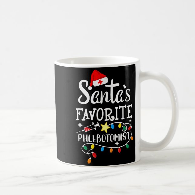 Santa's Favorite Phlebotomist Christmas Phlebotomy Kaffemugg (Höger)