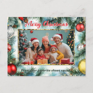 Santa's Favorite Photo Ram Helg Vykort