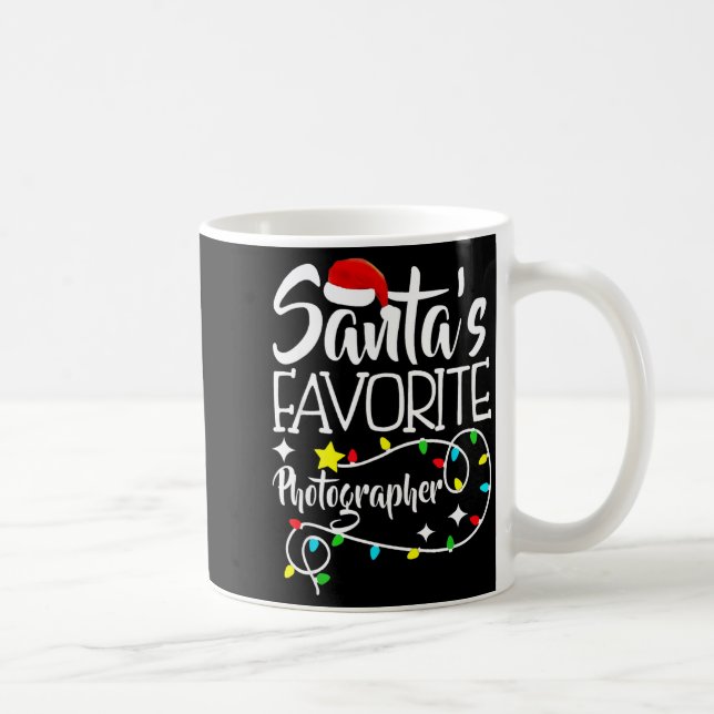 Santa's Favorite Photographer Christmas Lights San Kaffemugg (Höger)