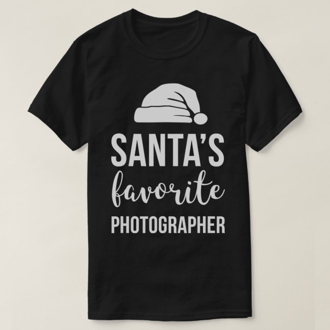 Santas Favorite Photographer Ljuskjul T Shirt (Design framsida)