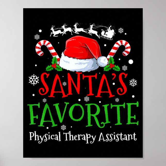 Santa's Favorite Physical Therapy Istant Christmas Poster (Framsidan)