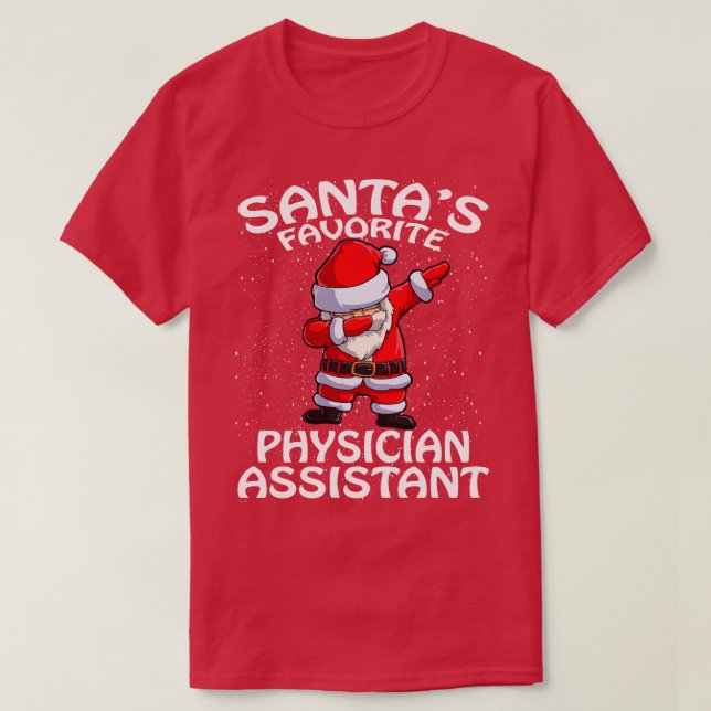 Santas Favorite Physician Assistant jul T Shirt (Design framsida)