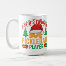 Santa's Favorite Pickleball Player - Funny Kaffemugg