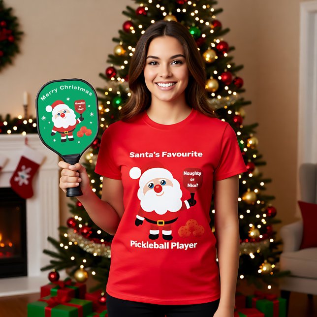 🎅 Santa's Favorite Pickleball-spelare T Shirt (🎅Santa's Favourite Pickleball player T-Shirt)
