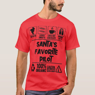 Santas Favorite Pilot jul T Shirt
