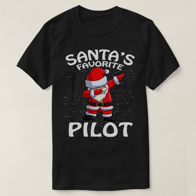 Santas Favorite Pilot jul T Shirt (Design framsida)