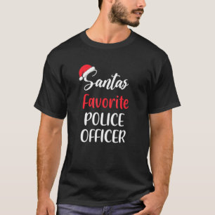 Santa's Favorite Police Officer Pajama jul X T Shirt