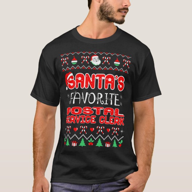 Santas Favorite Postal Service jul T Shirt (Framsida)