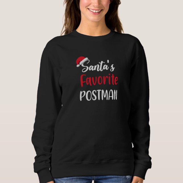 Santas Favorite Postman  Christmas  Pajama Xmas T Shirt (Framsida)