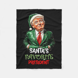 Santas Favorite President Funny Santa Trump 2024 Fleecefilt