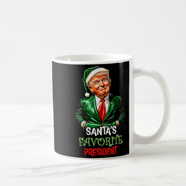 Santa's Favorite President Funny Santa Trump 2024  Kaffemugg (Höger)