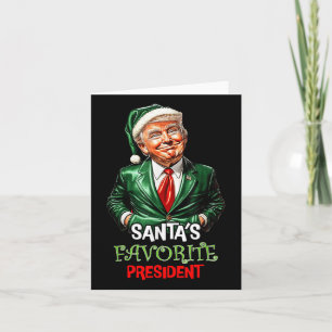 Santas Favorite President Funny Santa Trump 2024 Kort