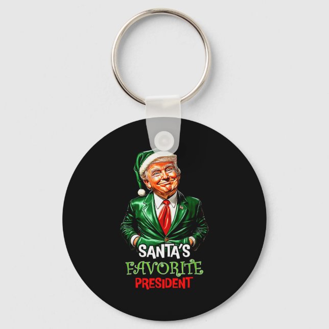 Santa's Favorite President Funny Santa Trump 2024  Nyckelring (Framsida)