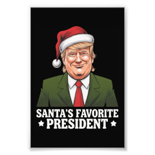 Santa's Favorite President Funny Trump-jul Fototryck