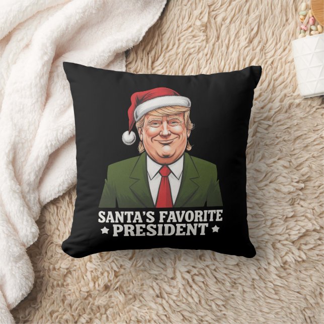 Santa's Favorite President Funny Trump-jul Kudde (Filt)