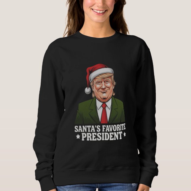 Santa's Favorite President Funny Trump-jul T Shirt (Framsida)
